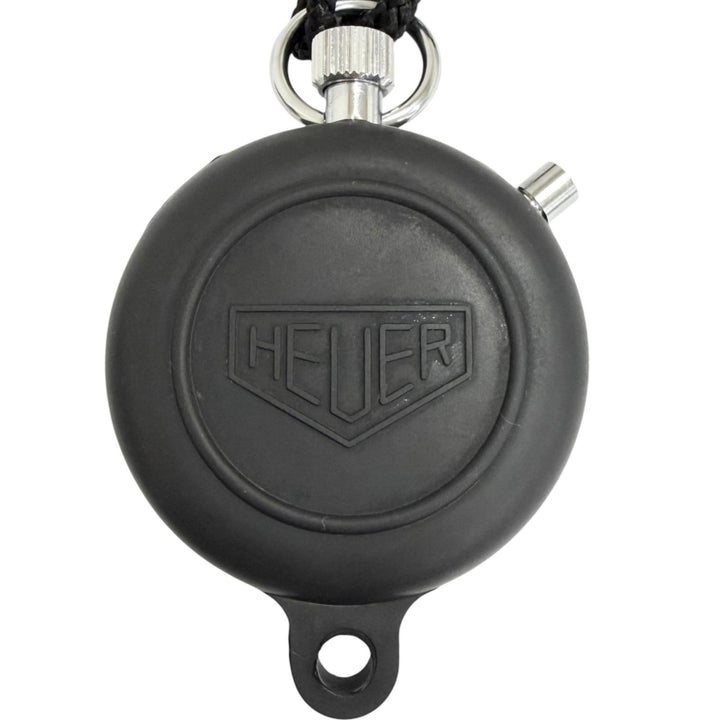 極美品□TAG Heuer タグホイヤー 手巻き ストップウォッチ タイマー ストラップ付き シルバー ブラック メンズ レディース 箱付き