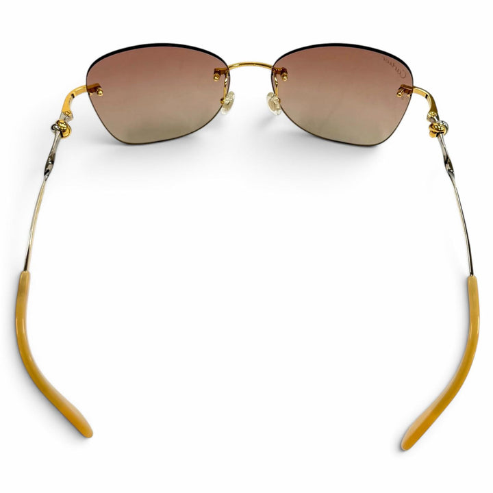 美品★Cartier カルティエ デコールC コンビカラー サングラス アイウェア ゴールド シルバー □16 140 仏製 ユニセックス 箱・袋付