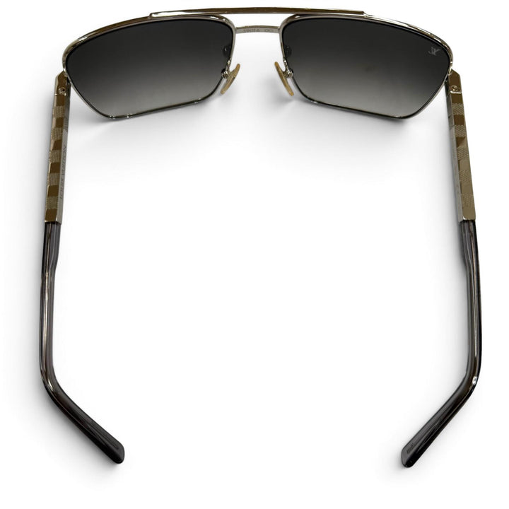 良品▼LOUIS VUITTON ルイヴィトン Z0260U アティチュード ダミエ アルジャン ツーブリッジ アイウェア サングラス 59□16 デモレンズ