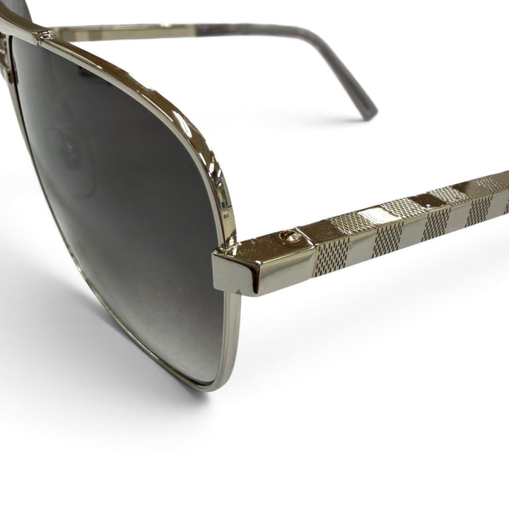 良品▼LOUIS VUITTON ルイヴィトン Z0260U アティチュード ダミエ アルジャン ツーブリッジ アイウェア サングラス 59□16 デモレンズ