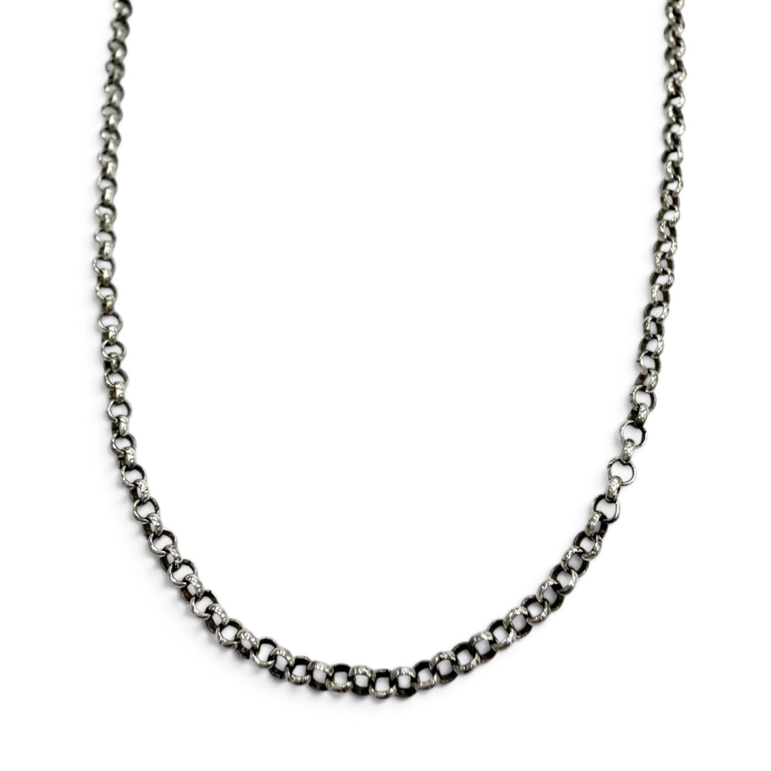美品▼CHROME HEARTS クロムハーツ ロールチェーン 925 ネックレス シルバー 16インチ 重量4.34g メンズ レディース アクセサリー