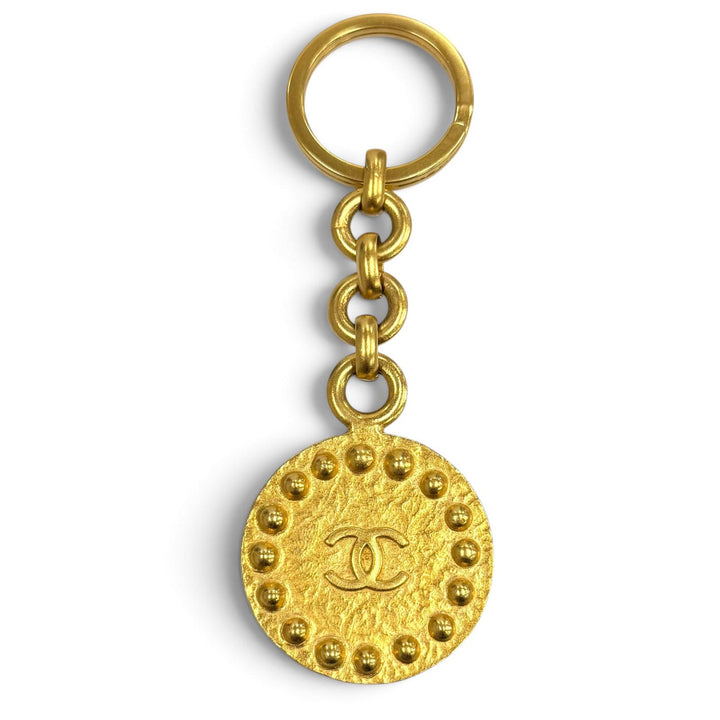 良品★CHANEL シャネル ヴィンテージ 97A ココマーク キーホルダー キーリング ゴールド フランス製 レディース