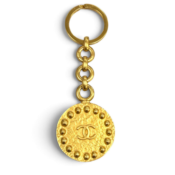良品★CHANEL シャネル ヴィンテージ 97A ココマーク キーホルダー キーリング ゴールド フランス製 レディース