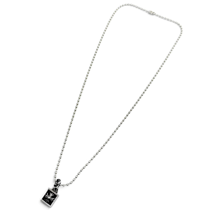 美品●CHROME HEARTS クロムハーツ フレームドCH プラスチャーム ペンダント 925 ボールチェーン 20inc ネックレス 重量10.9g 保存袋付き