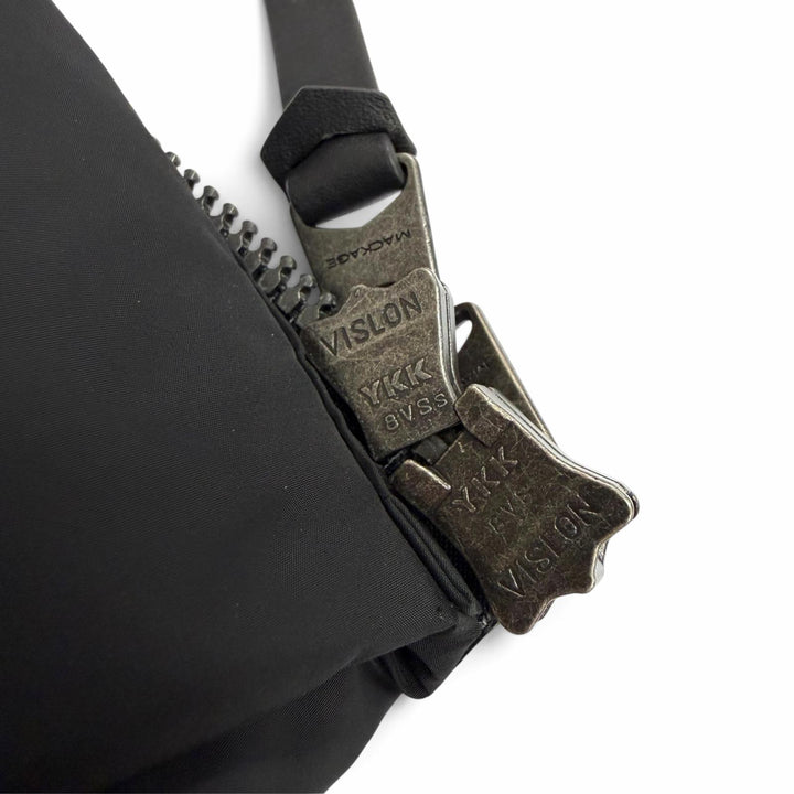 美品△MACKAGE マッカージュ KAY-BX ケイ レイヤードデザイン フォックスファー フード付き ZIP UP ダウンコート ブラック S ハンガー付