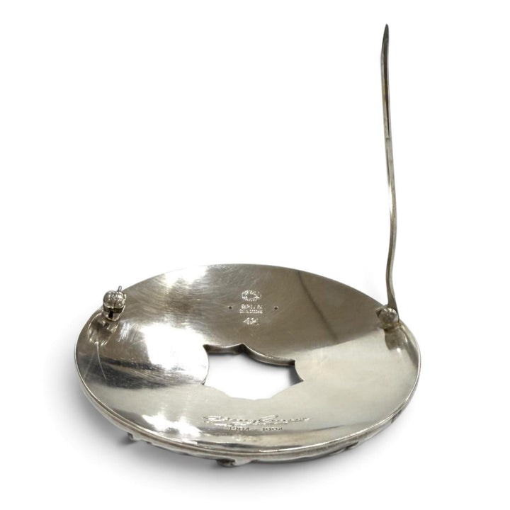 美品★Georg Jensen ジョージジェンセン 42 925 フローラルリース ブローチ アクセサリー シルバー 重量23.7g レディース 箱・保存袋付き