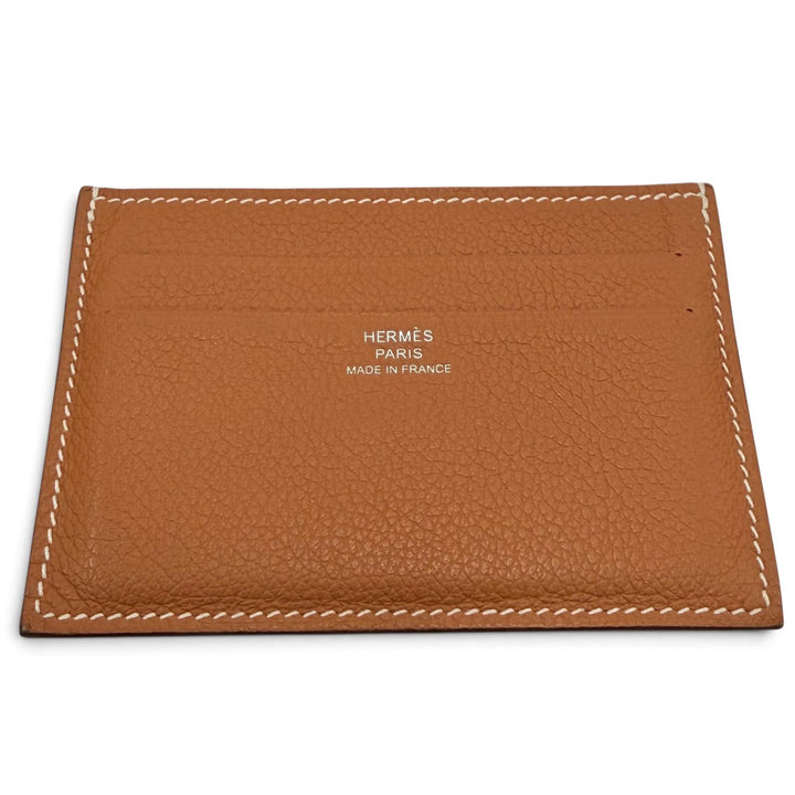 美品☆HERMES エルメス シチズン ツイル エバーカラー ゴールド カードケース パスケース K刻印 フランス製 レディース メンズ 箱付き