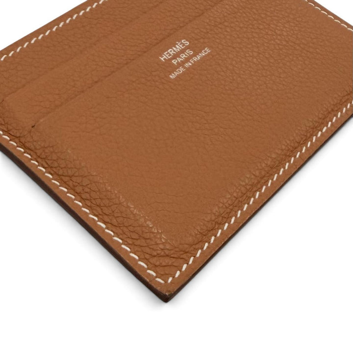 美品☆HERMES エルメス シチズン ツイル エバーカラー ゴールド カードケース パスケース K刻印 フランス製 レディース メンズ 箱付き