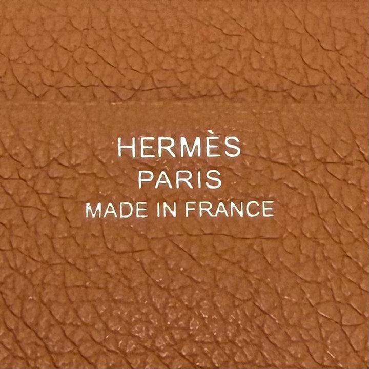 美品☆HERMES エルメス シチズン ツイル エバーカラー ゴールド カードケース パスケース K刻印 フランス製 レディース メンズ 箱付き