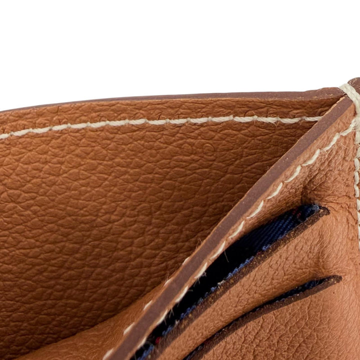 美品☆HERMES エルメス シチズン ツイル エバーカラー ゴールド カードケース パスケース K刻印 フランス製 レディース メンズ 箱付き