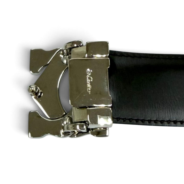 極美品★Cartier カルティエ リバーシブル 2C バックル レザー ベルト ブラック ブラウン シルバー金具 レディース