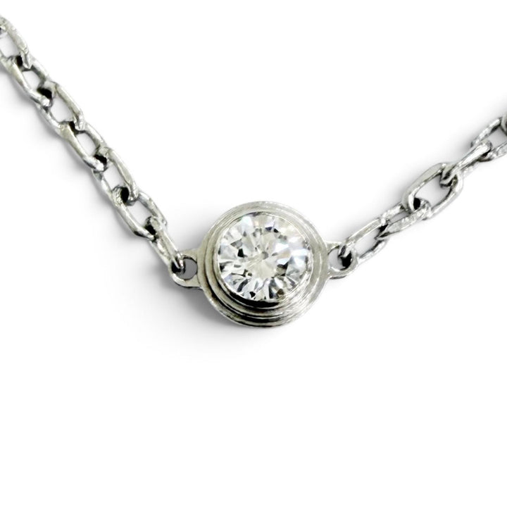 極美品△Cartier カルティエ B6037200 ダムール SM 1Pダイヤモンド 750(WG) ブレスレット ホワイトゴールド 重量2.28g レディース