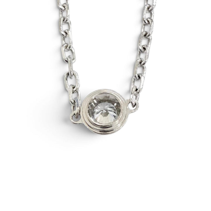 極美品△Cartier カルティエ B6037200 ダムール SM 1Pダイヤモンド 750(WG) ブレスレット ホワイトゴールド 重量2.28g レディース