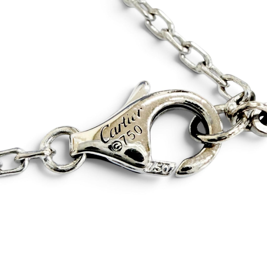 極美品△Cartier カルティエ B6037200 ダムール SM 1Pダイヤモンド 750(WG) ブレスレット ホワイトゴールド 重量2.28g レディース