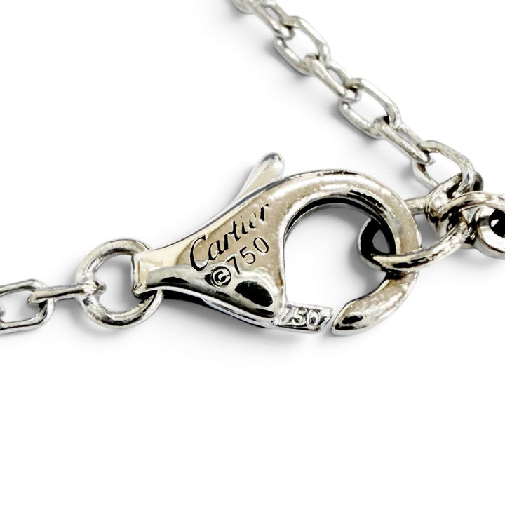 極美品△Cartier カルティエ B6037200 ダムール SM 1Pダイヤモンド 750(WG) ブレスレット ホワイトゴールド 重量2.28g レディース
