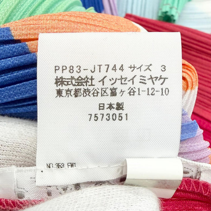 極美品△PLEATS PLEASE プリーツプリーズ イッセイミヤケ PP83-JT744 総柄 ノースリーブ チュニック ワンピース マルチカラー 3 正規品