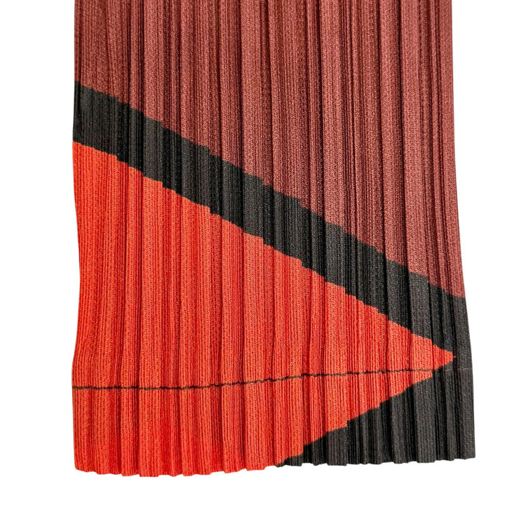 極美品△PLEATS PLEASE プリーツプリーズ イッセイミヤケ PP73-JH726 総柄 長袖 Vネック ワンピース マルチカラー 3 日本製 正規品