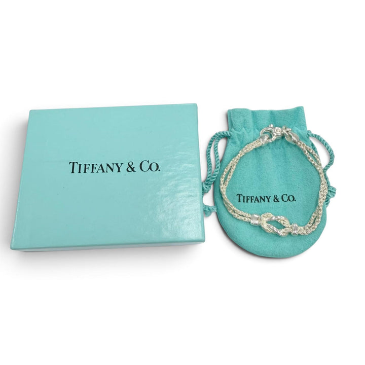 極美品☆TIFFANY&amp;Co. ティファニー ヴィンテージ ダブルグローブ ブレスレット 925 シルバー イタリア製 重量18.4g レディース メンズ