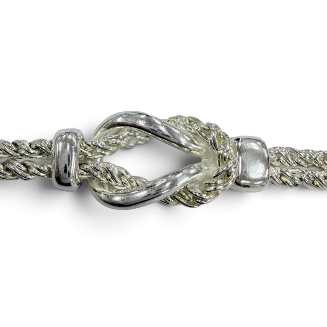 極美品☆TIFFANY&amp;Co. ティファニー ヴィンテージ ダブルグローブ ブレスレット 925 シルバー イタリア製 重量18.4g レディース メンズ