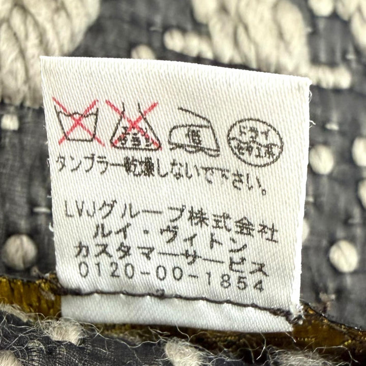 美品□LOUIS VUITTON ルイヴィトン 402336 エシャルプ ロゴマニア ウール シルク フリンジマフラー グレージュ イタリア製 正規品 メンズ