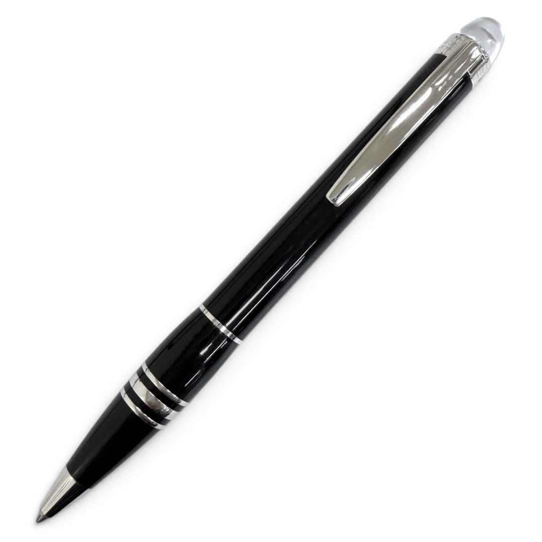 極美品□MONTBLANC モンブラン スターウォーカー ホワイトスター ツイスト式 ボールペン ブラック シルバー ドイツ製 メンズ ケース付き