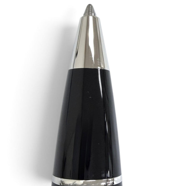 極美品□MONTBLANC モンブラン スターウォーカー ホワイトスター ツイスト式 ボールペン ブラック シルバー ドイツ製 メンズ ケース付き