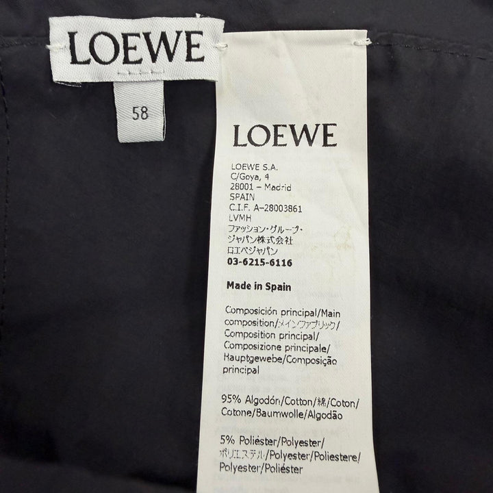 美品▼LOEWE ロエベ K820HB1X13 コットン リピートアナグラム ジャガード カウレザーパーツ 帽子 バケットハット 58 正規品 ユニセックス