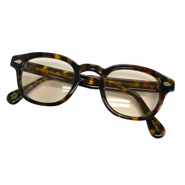 極美品□MOSCOT モスコット LEMTOSH ボストンフレーム アイウェア サングラス TORTOISE 44□21-140 度なし メンズ 箱・ケース付き