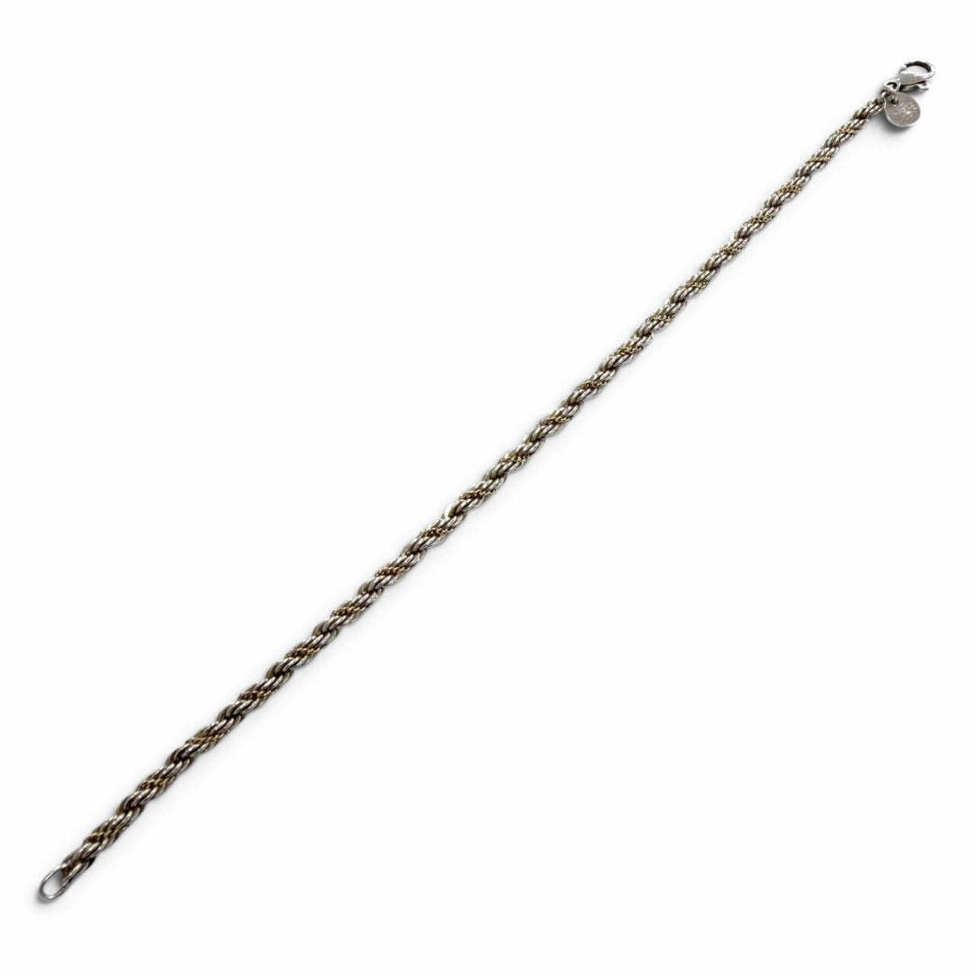 美品▼TIFFANY&amp;Co. ティファニー 925 750 K18 ツイストチェーン ブレスレット シルバー ゴールド 重量6.05g メンズ レディース