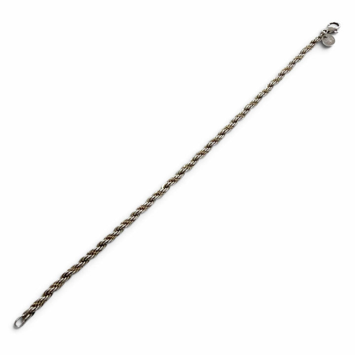 美品▼TIFFANY&amp;Co. ティファニー 925 750 K18 ツイストチェーン ブレスレット シルバー ゴールド 重量6.05g メンズ レディース