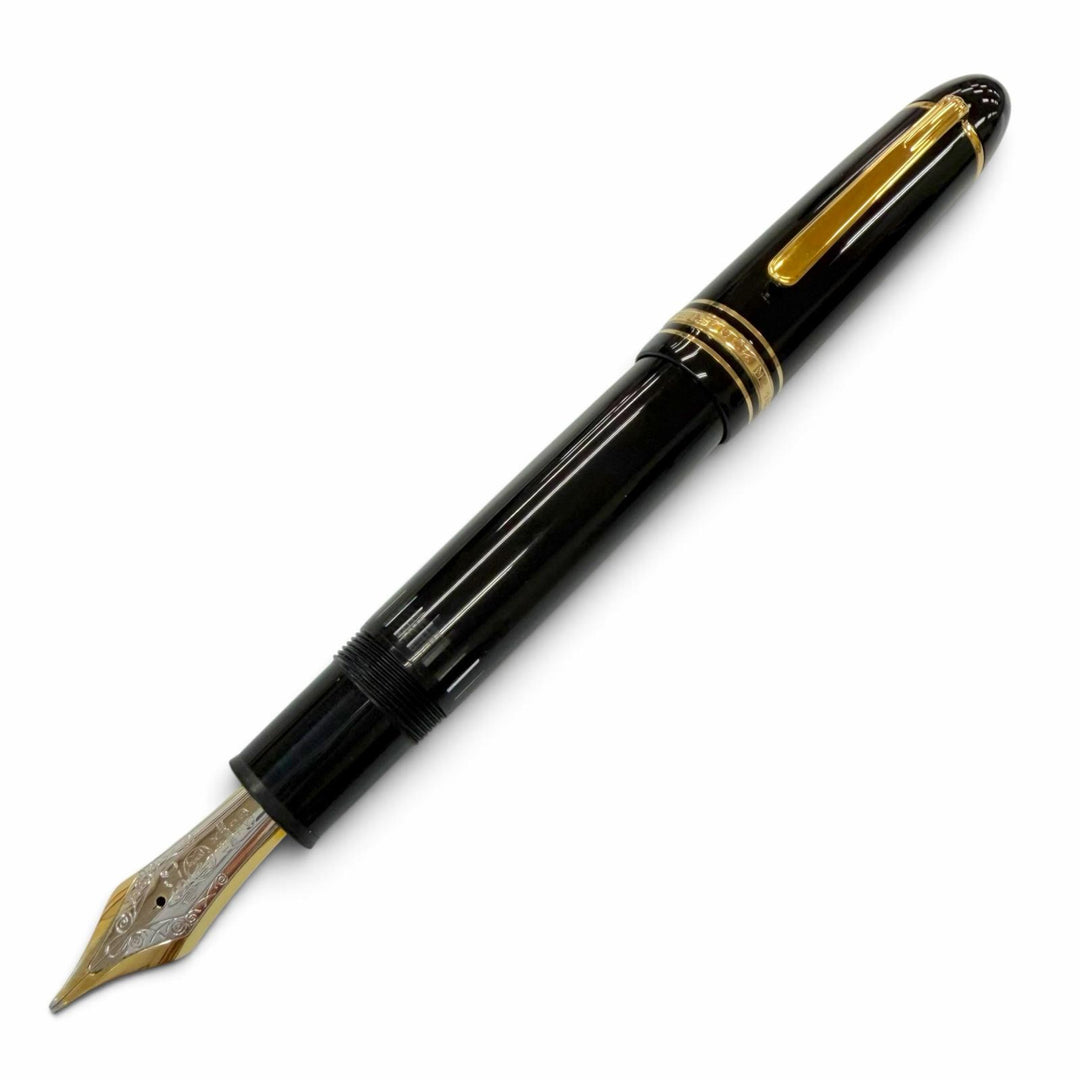 美品▼MONTBLANC モンブラン マイスターシュテュック 149 ペン先18K Bニブ ホワイトスター 万年筆 ブラック ゴールド ドイツ製 メンズ