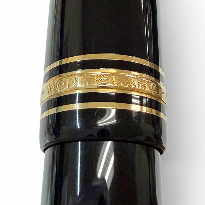 美品▼MONTBLANC モンブラン マイスターシュテュック 149 ペン先18K Bニブ ホワイトスター 万年筆 ブラック ゴールド ドイツ製 メンズ