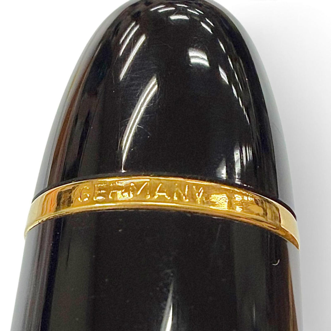 美品▼MONTBLANC モンブラン マイスターシュテュック 149 ペン先18K Bニブ ホワイトスター 万年筆 ブラック ゴールド ドイツ製 メンズ
