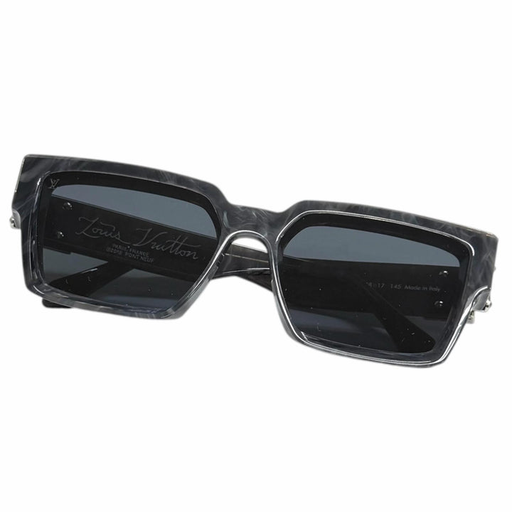 極美品□LOUIS VUITTON ルイヴィトン Z1326E 1.1 ミリオネア スクエア サングラス グリ 58□17-145 デモレンズ イタリア製 保存袋付き