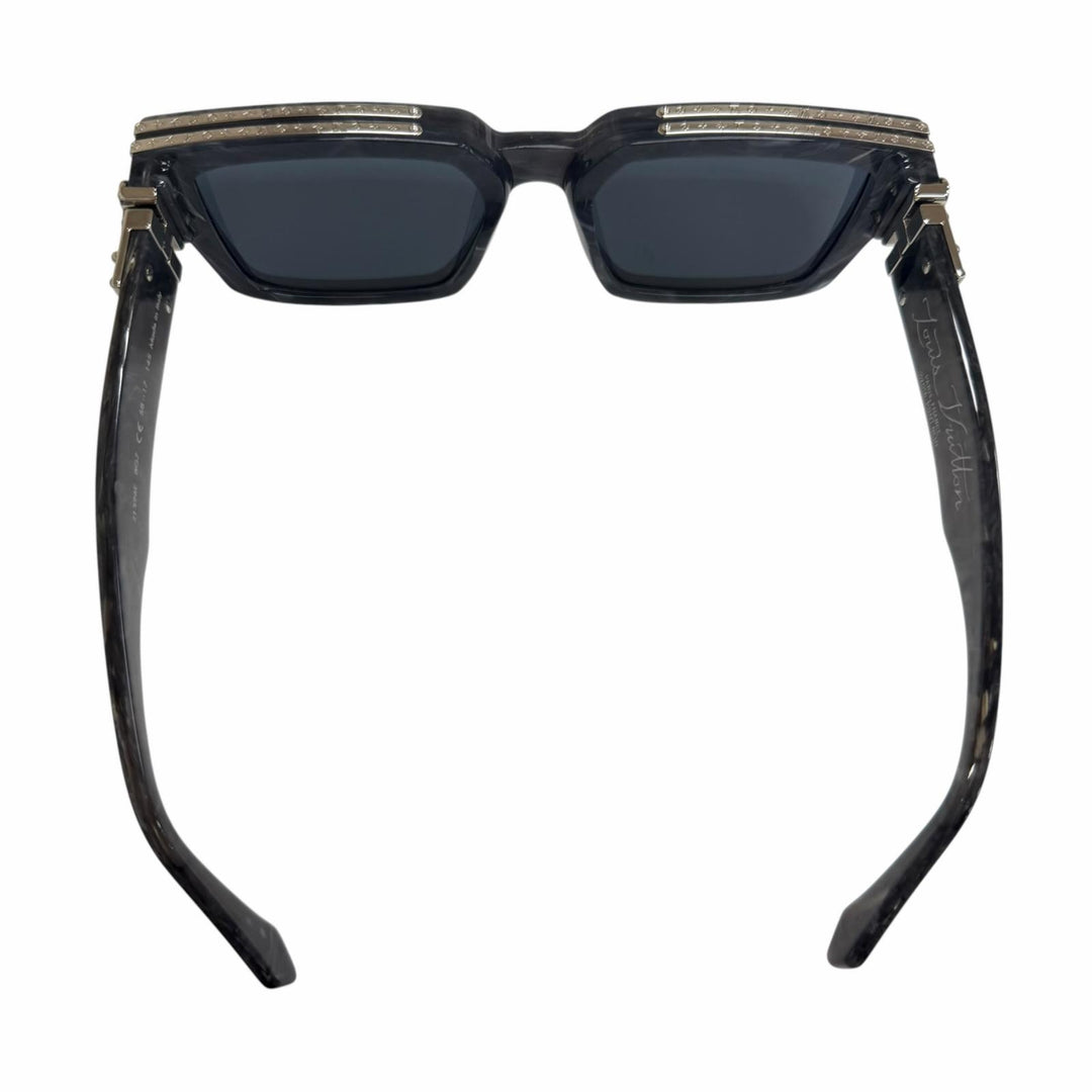 極美品□LOUIS VUITTON ルイヴィトン Z1326E 1.1 ミリオネア スクエア サングラス グリ 58□17-145 デモレンズ イタリア製 保存袋付き