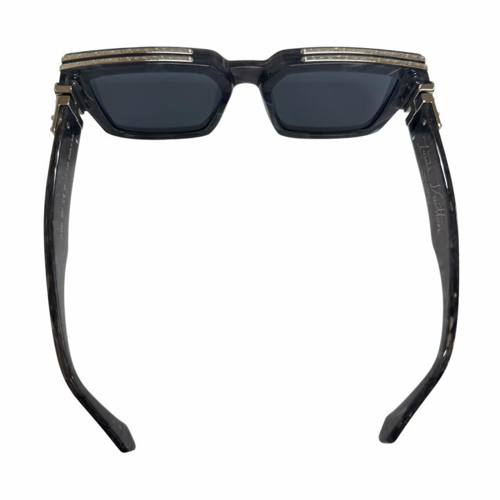 極美品□LOUIS VUITTON ルイヴィトン Z1326E 1.1 ミリオネア スクエア サングラス グリ 58□17-145 デモレンズ イタリア製 保存袋付き