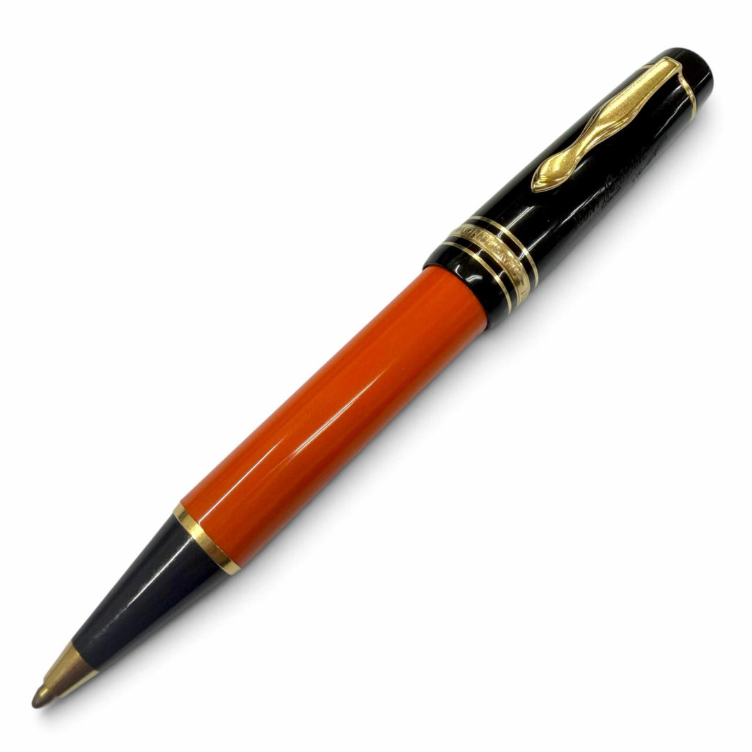 美品▼MONTBLANC モンブラン 作家シリーズ1992 ヘミングウェイ 30000本限定 ホワイトスター ツイスト式 ボールペン オレンジ 筆記確認済