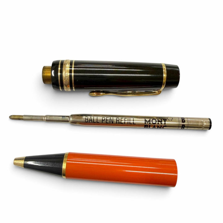 美品▼MONTBLANC モンブラン 作家シリーズ1992 ヘミングウェイ 30000本限定 ホワイトスター ツイスト式 ボールペン オレンジ 筆記確認済