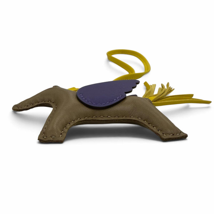 極美品☆HERMES エルメス ロデオチャーム ペガサスPM アニョーミロ スイフト エトゥープ/ジョーヌナプル/パープル バッグチャーム G刻印