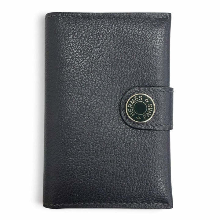 美品□HERMES エルメス R.M.S. エバーカラー クルードセル カードケース ブルーサフィール ヴェールアングレ U刻印 フランス製 箱付き