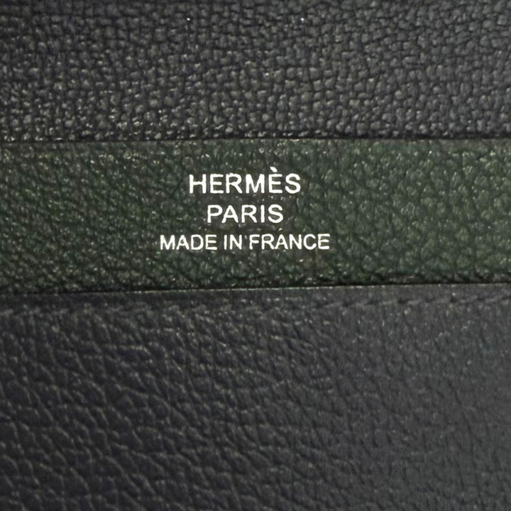 美品□HERMES エルメス R.M.S. エバーカラー クルードセル カードケース ブルーサフィール ヴェールアングレ U刻印 フランス製 箱付き