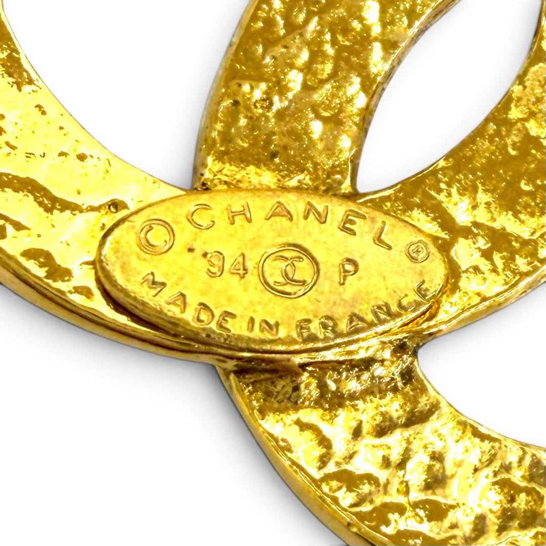 美品★CHANEL シャネル ヴィンテージ 94P ココマーク チェーン ネックレス ペンダント アクセサリー ゴールド フランス製 レディース