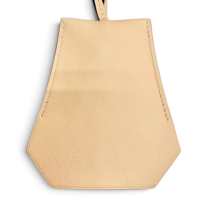極美品△HERMES エルメス ローズエグランタイン シルバー金具 クロシェット レザー ペンダント ネックレス T刻印 仏製 箱・保存袋付き