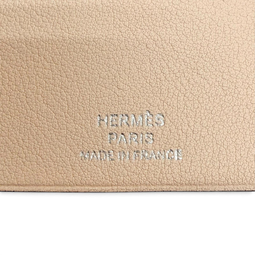 極美品△HERMES エルメス ローズエグランタイン シルバー金具 クロシェット レザー ペンダント ネックレス T刻印 仏製 箱・保存袋付き