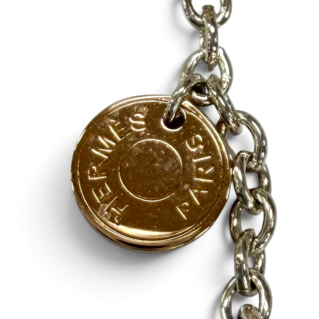 極美品★HERMES エルメス 925 AU750 コンフェッティ ピアス アクセサリー 両耳用 シルバー ローズゴールド フランス製 重量7.2g