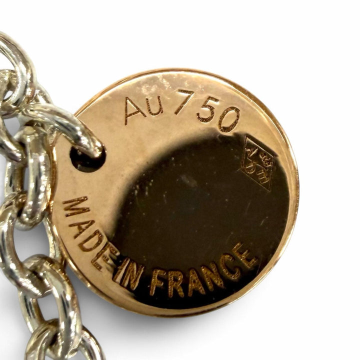 極美品★HERMES エルメス 925 AU750 コンフェッティ ピアス アクセサリー 両耳用 シルバー ローズゴールド フランス製 重量7.2g