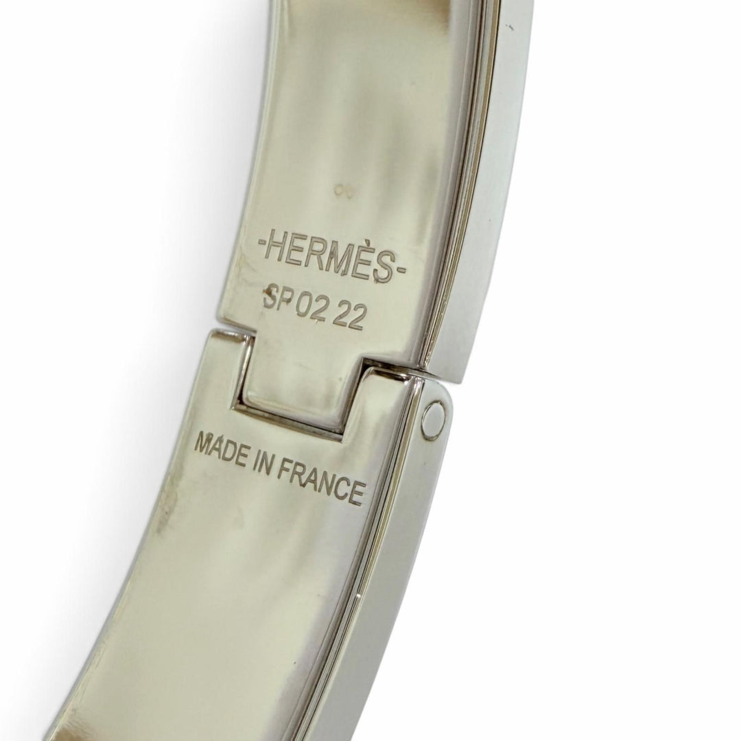 美品☆HERMES エルメス ケリーメン ブレスレット バングル アクセサリー ブラック シルバー フランス製 レディース メンズ