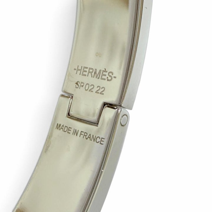 美品☆HERMES エルメス ケリーメン ブレスレット バングル アクセサリー ブラック シルバー フランス製 レディース メンズ