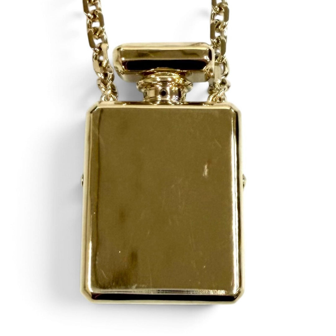 極美品★CHANEL シャネル B22S ココマーク パフュームボトル ロケットペンダント ネックレス ゴールド ホワイト イタリア製 箱・保存袋付