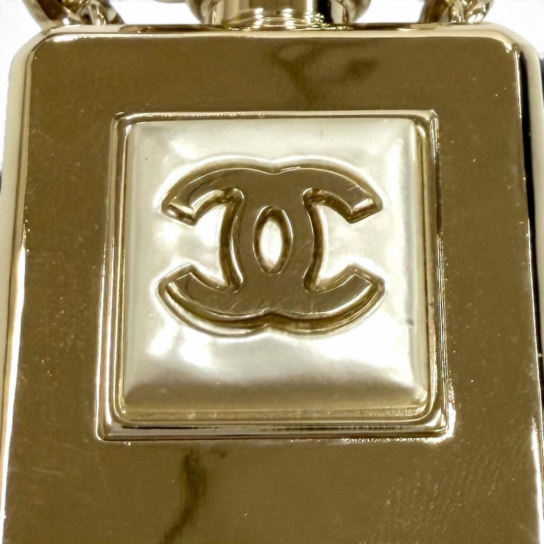 極美品★CHANEL シャネル B22S ココマーク パフュームボトル ロケットペンダント ネックレス ゴールド ホワイト イタリア製 箱・保存袋付